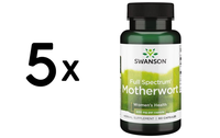5 X Swanson Full Spectrum Motherwort, 400Mg - 60 Caps (142,18 Eur/Kg)