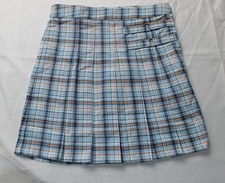 French Toast Girl's Plaid Two Tab Skort EJ3 Orange White Plaid Size 12 NWT