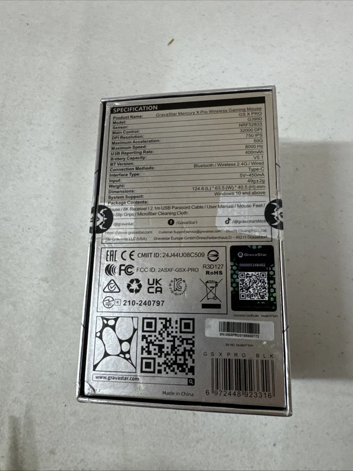 Mercury X Pro Wireless Gaming Mouse, Come with 8K Dongle – 32,000 DPI PAW 395 - Image 4 of 4