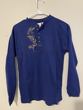 Vintage 90s Disney Store Mickey Mouse  Friends Henley Long Sleeve Youth Size S