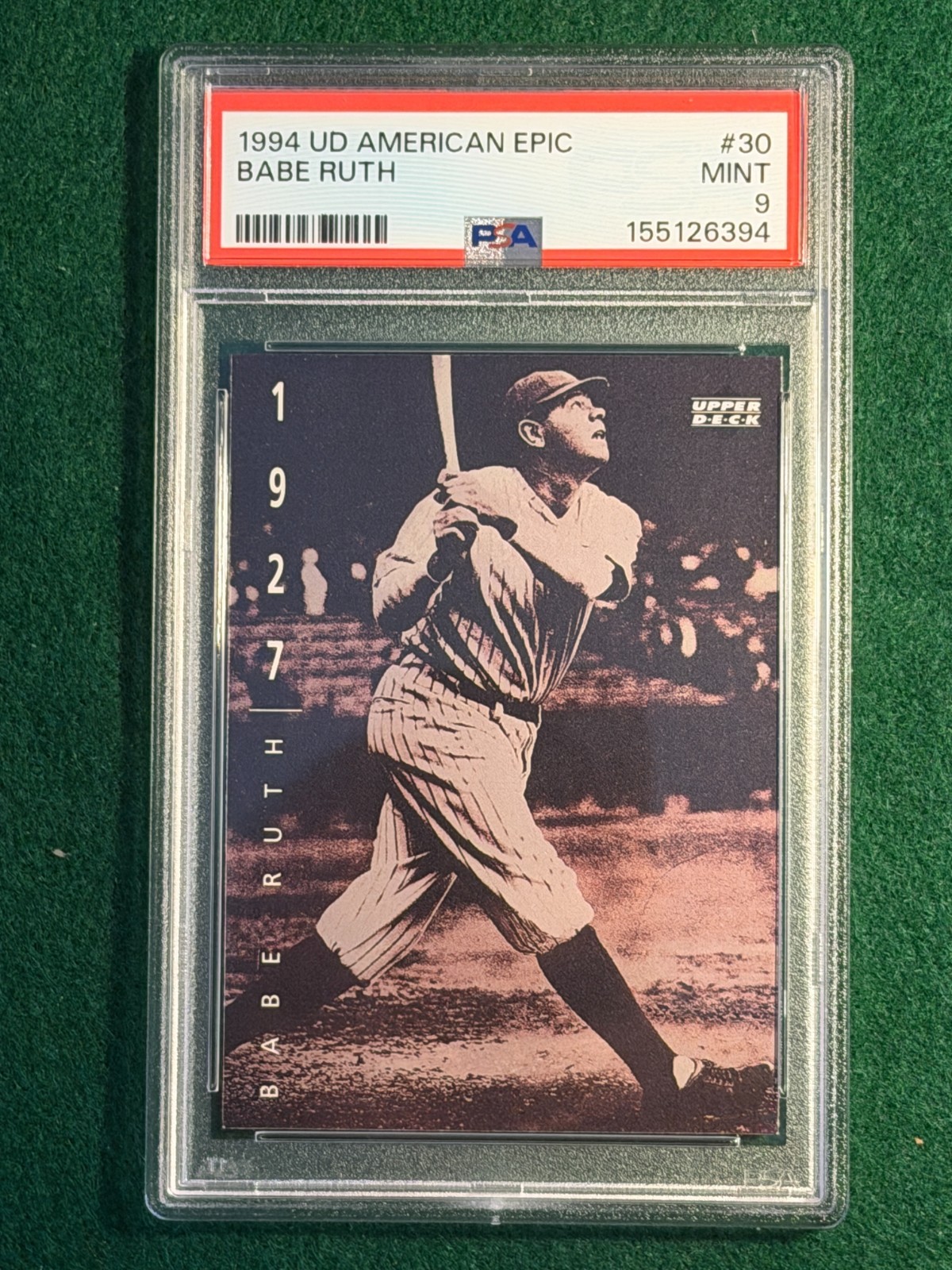 1994 UD American Epic Babe RUTH  #30 PSA 9 ONLY 3 PSA 10
