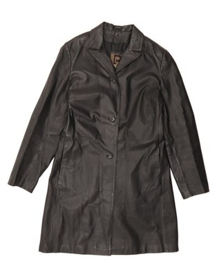 CONBIPEL Damen Ledermantel IT 48 XL Schwarz Leder AK10