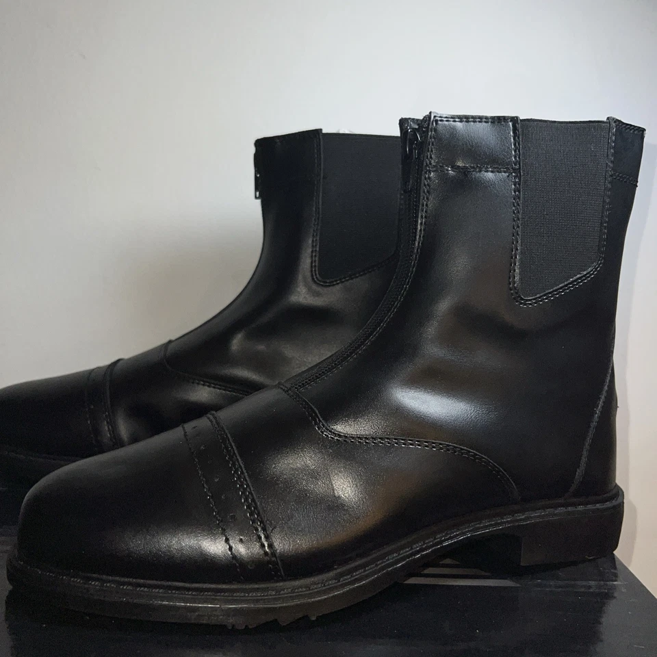 Botas masculinas TuffRider Starter Paddock 8 1/2 zíper frontal - Imagem 2 de 4