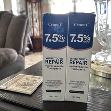 Croent 7.5 nHAP White Tooth Repair Hydroxyapatite Toothpaste Lot Of 2