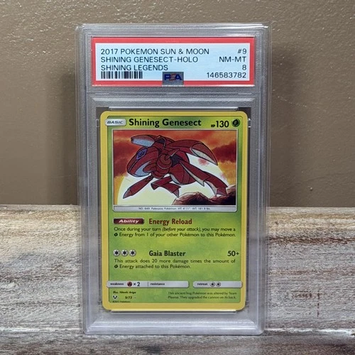 2017 Pokemon TCG Shining Legends Shining Genesect 9/73 PSA 8 NM-MT Holo Rare