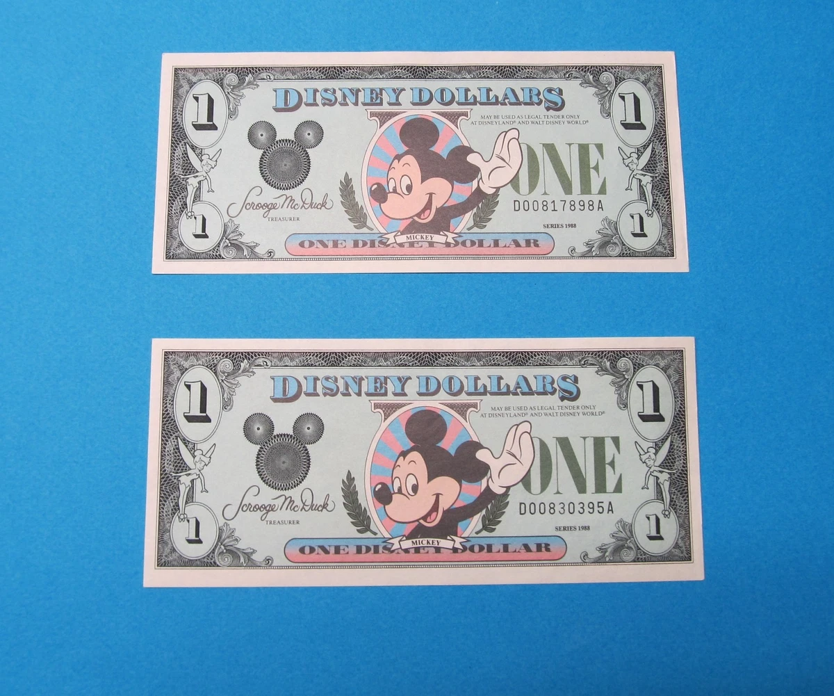 Preços baixos em Mickey Mouse dólares da Disney (1968 até o