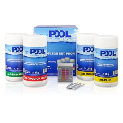 Wasserpflege Starter Set Chlor Pool Pflege Set Profi 4,6 kg von BWT myPOOL