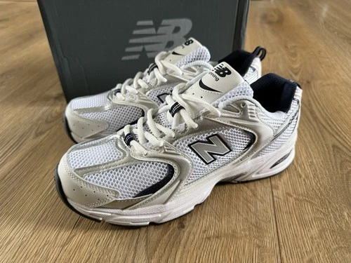 New Balance 530 Trainers White/Grey/Navy, Size UK 7