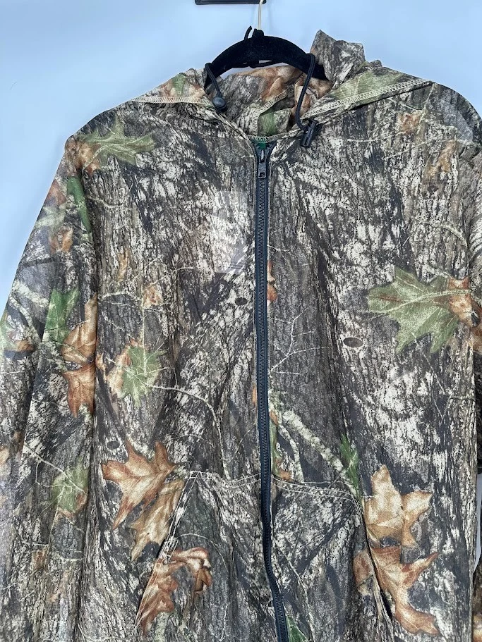 Cabela's Camo Bug Protection Zip Up Camo Mesh Jacket XL w/ Attached Face Cover - Image 2 of 4