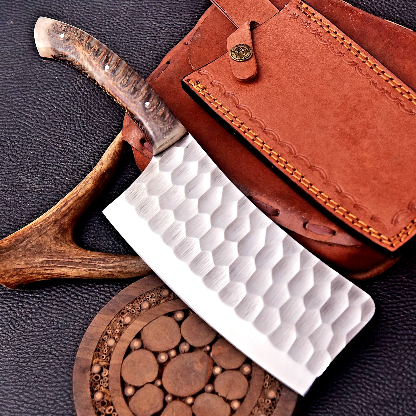 CUSTOM HAND MADE FORGE HIGH CARBON STEEL CLEAVER  / MEET CHOPPER 2950