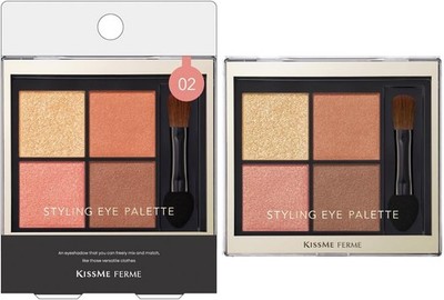 isehan Kiss Me FERME Tiling Eye Palette 4.8g 02 Apricot Bijou