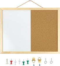16.5 X12.6 Inches Dry Erase Cork Bulletin Combination Board, Notice