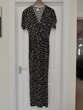 KIM & CO jumpsuit Size S/P Small Petite Black Multi Small Floral - VGC