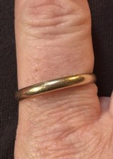 Signed 10k Yellow Gold Band Ring Size 11. No Stone Round Shape. Men’s ring