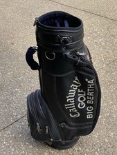 Callaway Big Bertha Golf Cart Bag Padded Strap Black Leather Very Nice 
