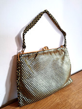 Vintage Mac Norwich Evening Bag 1950s 1960s Gold Dot Retro Clutch Handbag