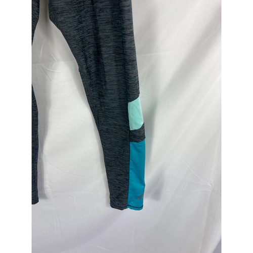 Adidas Girls Grey Blue Leggings Size Large 12/14 - Picture 2 of 5