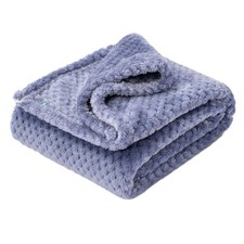 Fuzzy Blanket or Fluffy for Baby Girl boy, 40   60  , Pearl Blue