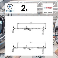2x ORIGINAL® Bosch Seilzug, Feststellbremse für Ford FOCUS II Turnier FOCUS II