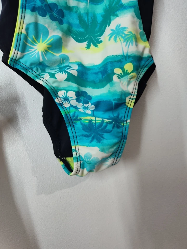 ZEROXPOSUR Traje de Baño de Una Pieza Jóvenes Niñas 10/12 Mediano M Negro Verde Amarillo Foto 4 de 4
