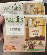 Wallies Wallpaper Cutouts Tuscan Grapes 25 Pc #12146 2 Packs 50 Cutouts
