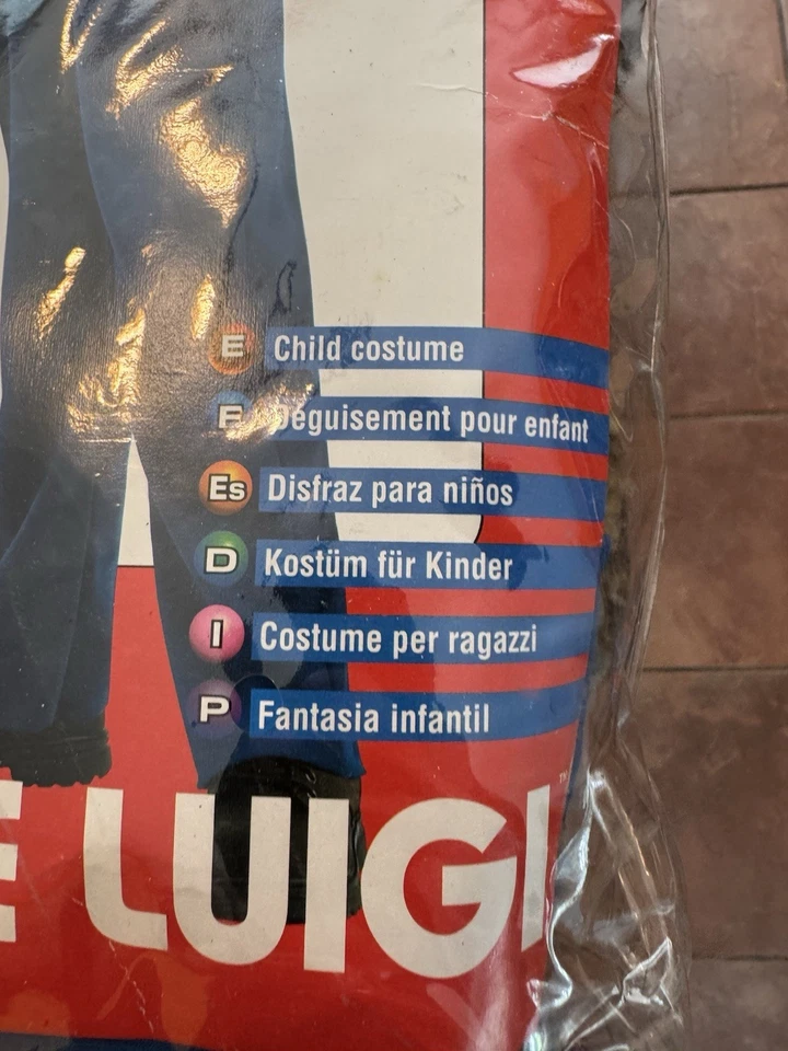 2012 Super Mario Bros. Deluxe Luigi Niño Disfraz L 12-14 Nintendo Sellado Nuevo Foto 3 de 4