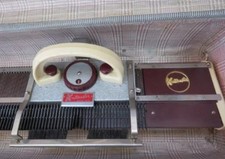 Vintage 50s Knitmaster Knitting Machinein Case & Patterns & Extras & Instruction