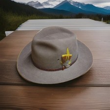 Akubra Angler Brown Cowboy Hat Size 64 Made In Australia