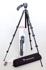 Manfrotto MKCOMPACTACN-BK Compact Action Tripod w/Joystick Head Smartphone Clamp