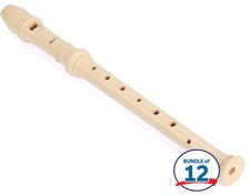 Aulos 2-piece Soprano Recorder 12-pack - Ivory