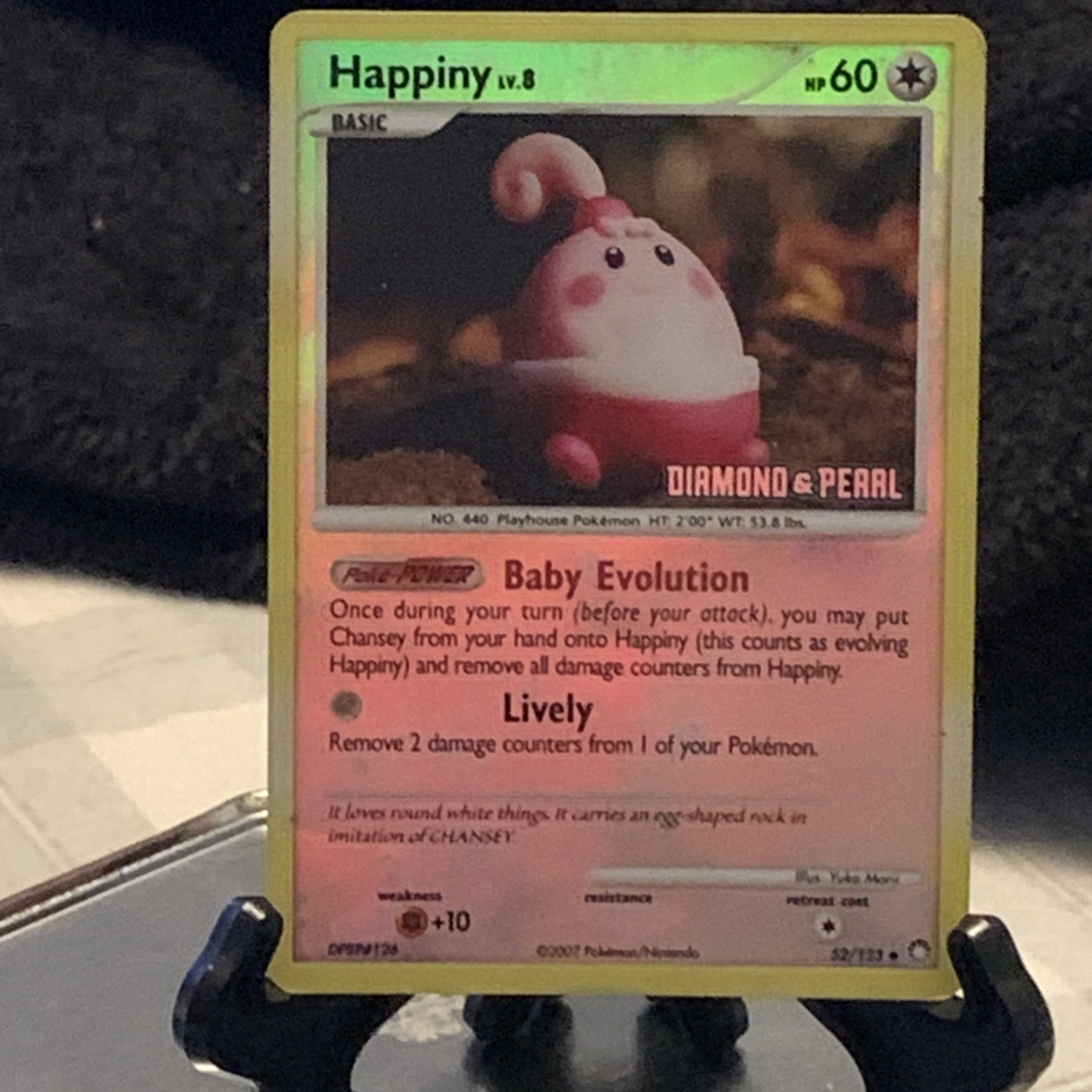 Pokemon TCG Happiny Reverse Holo (52/123 - Mysterious Treasures - Excellent)