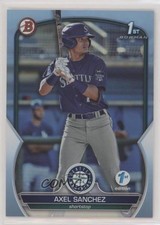 2023 Bowman 1st Edition Sky Blue Foil Axel Sanchez #BPPF-73 3a1