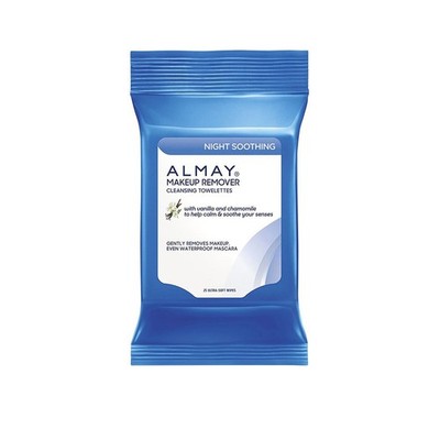 Almay Night Soothing Makeup Remover 25 Count (Pack of 1), 