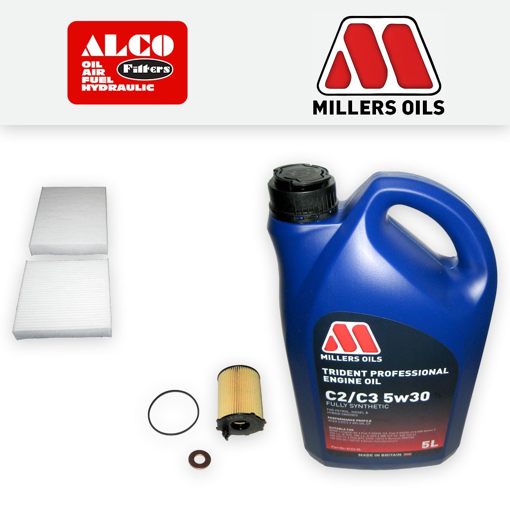 SERVICE KIT for CITROEN DS3 1.4 1.6 HDI OIL CABIN FILTERS +5w30 OIL (2009-2015)