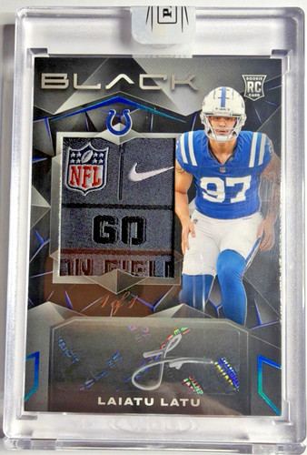2024 Panini Black Laiatu Latu Rookie Patch Auto 1/1.