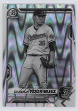 2021 Bowman Draft Chrome Black & White RayWave Refractor Grayson Rodriguez 10q9