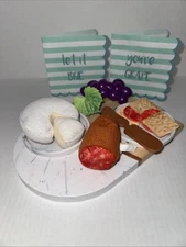 Fisher Price Charcuterie Board Kids W/ Play Cheese Knife Snacks For Two