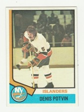 1974-75 TOPPS #195 DENIS POTVIN ROOKIE CARD, ISLANDERS, NRMT/MT+. rookie card picture