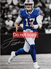 Josh Allen Signed 8x10 Photo Matte Finish LOA Genuine Athentic
