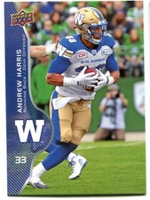 2017 Upper Deck CFL Andrew Harris Card #24 Winnipeg Blue Bombers VI Raiders