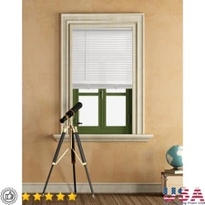 Cordless Vinyl Light Filtering Blinds 1 Inch Slats Easy Clean Safe Kids New