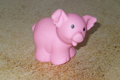 Fisher Price Little People Zoo ~ Farm Life Barn Yard PINK PIG Figure ~ 2014