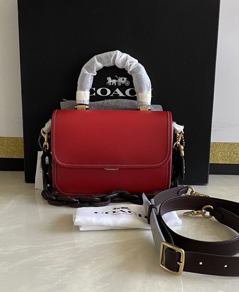 COACH RED/MULTI COLORBLOCK TOP HANDLE BAG C6341 for sale online | eBay