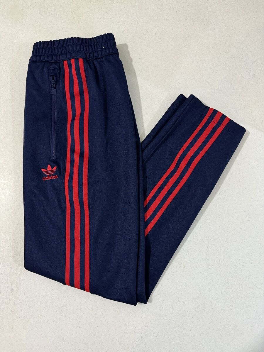 Adidas Originals Beckenbauer Track Pants Navy Scarlet Size M Adidas Originals Beckenbauer Track Pants Navy Scarlet Size M