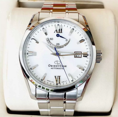 Orient Star Men's Watch Automatic Sapphire Crystal Silver Dial RK