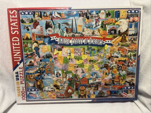 White Mountain Puzzles 1000 Piece Jigsaw United States of America NEW #290 2009