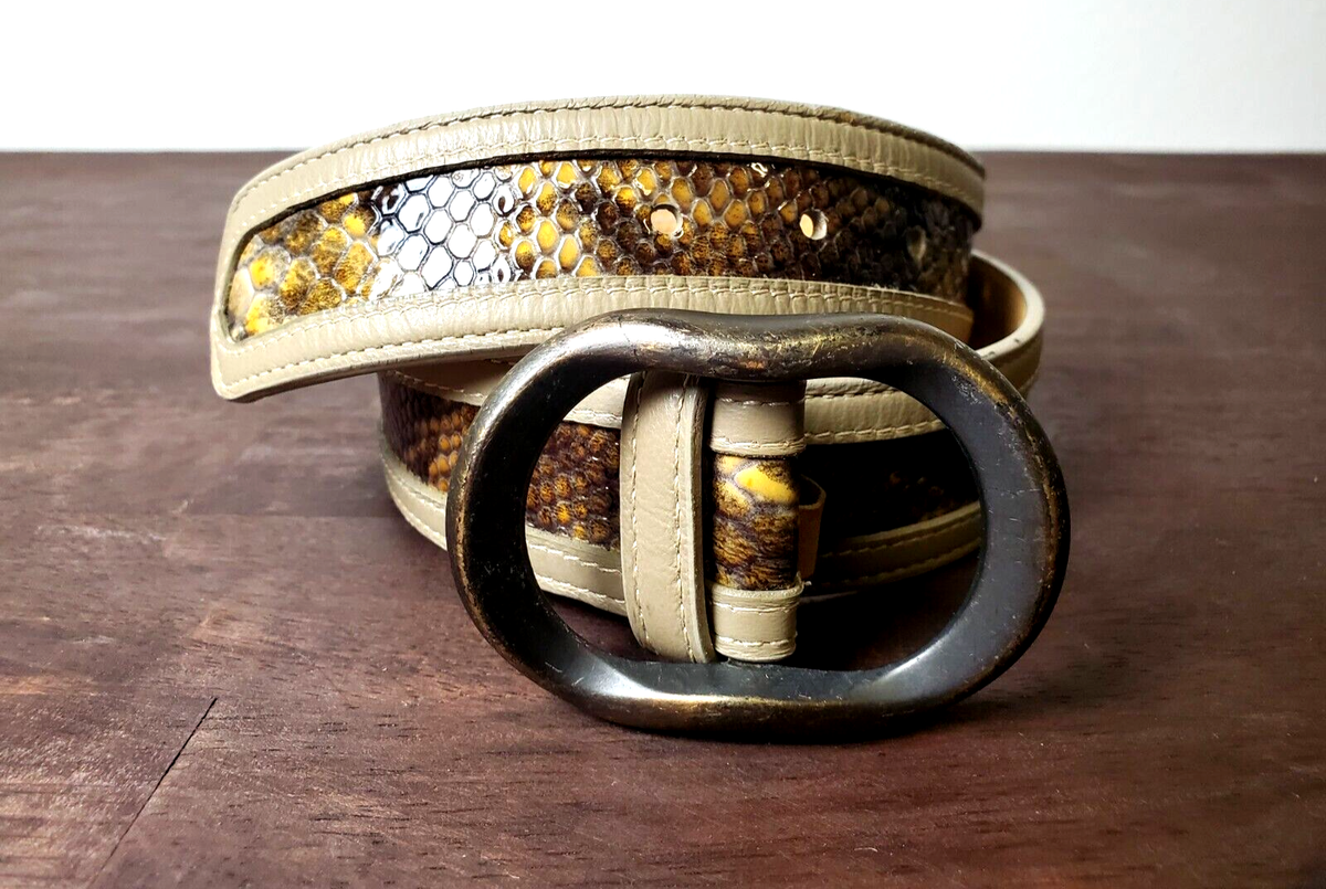 The Worth Collection Womens Snake Leather Belt | eBay display picture 3