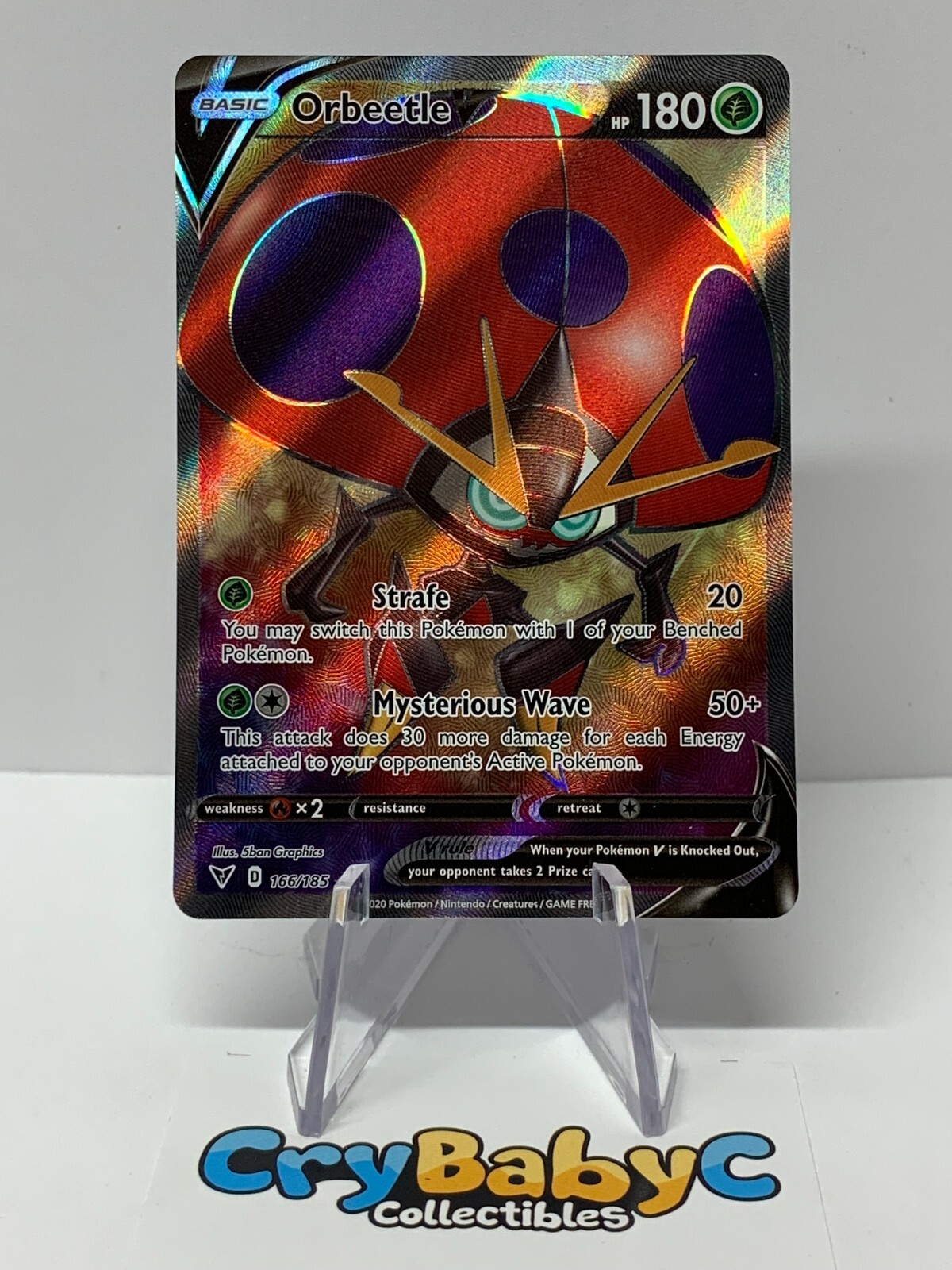 Pokemon Orbeetle V 166/185 Vivid Voltage Sword & Shield FULL ART