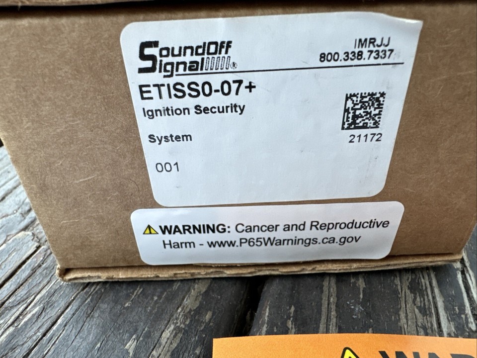 Sound Off Signal SOS ETISS0-07+ Ignition Security System | eBay