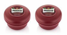  2-Pack Proraso 5.2oz Shaving Soap In A Bowl Moisture and Nourishing Red 400116